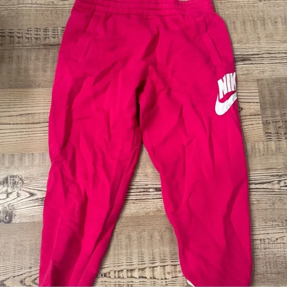 Nike Sportswear Club Jogger Kit Big Kids Club Fleece Pants - Fireberry/ white XL